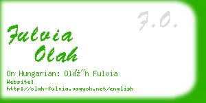 fulvia olah business card